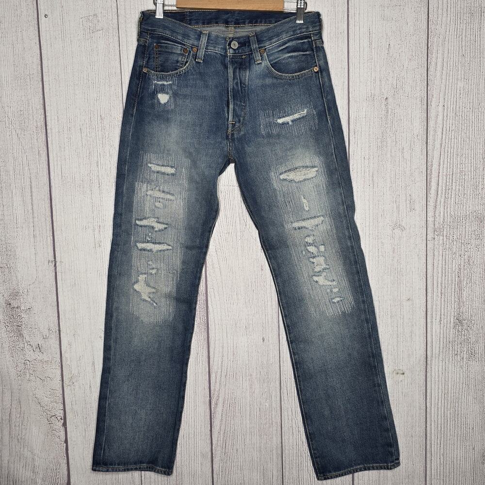 Levi's 501 150th Anniversary Distressed Jeans W30 L32 Button Fly